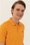 U.S. Polo Assn Polo Collar Village Yellow Slim Fit Pocketless Plain Men's T-shirt - 2