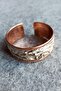 Grey Color Relief Pattern Shaped Handmade Adjustable Copper Women's Bracelet - 3
