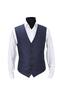 Men's Vest V-Neck Navy Blue Dobby 50405