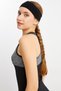 Women's Black Cotton Combed Non-Slip Anti-Sweat Ultra-Light Sports Hair Band Bandana - 6