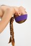 Women's Purple Cotton Combed Cotton, Non-Slip, Anti-Sweat, Ultra Light, Sports Headband Bandana - 5