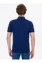 Base. Polo Assn Polo Collar Navy Blue Slim Fit Pocketless Men's T-shirt - 4