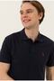 Base. Polo Assn Dark Navy Blue Polo Collar Slim Fit Pocketless Men's T-shirt - 2