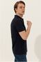Base. Polo Assn Dark Navy Blue Polo Collar Slim Fit Pocketless Men's T-shirt - 3