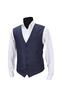 Men's Vest V-Neck Navy Blue Dobby 50405 - 3