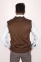 Men's Fine Wool Knit Brown Knitwear Vest - 3