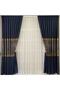 Panel Background Curtain Navy Blue Gold (single Wing)