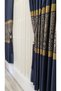 Panel Background Curtain Navy Blue Gold (single Wing) - 2