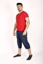 Unisex Linen Fabric Raw Cloth Summer Comfortable Navy Blue Bermuda Capri - 4