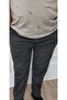 Men's Large Size Classic Comfortable Fit Gray Linen Trousers - 2