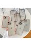 iPhone 13 Compatible Case Shiny Gold Colorful Edges Pastel Color Camera Lens Protection Fashion Cover - 2