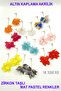 Women's Stoned Matte Pastel Black Color Dangle Acrylic Leaf Flower Earrings - 2