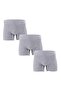 Men's Lycra Boxers 034 (3 Pack) - Gray - S