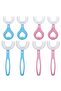 U-Shape Toothbrush, 8Pcs Manual U Shaped Toothbrush Silicone U Toothbrush Children Too