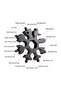 18 Function Snowflake Hexagon Portable Steel Wrench - 3