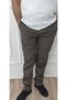 Men's Large Size Classic Comfortable Fit Earth Color Linen Trousers - 3