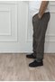Men's Large Size Classic Comfortable Fit Earth Color Linen Trousers - 6