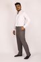 Men's Classic Relaxed Cut Gray Fabric Trousers - 3