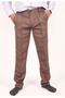 Men's Comfortable Classic Cut Wide Leg Regular Fit Comfort Zippered Linen Trousers Single Color - 3