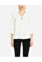 Women's Beige Blouse with Metal Accessories - 4