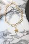 Thick Chain Single Star Necklace Gold Color