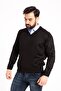 Men's Thin Wool Knitwear Knit Regular Dad V-Neck Sweater 5130 - 2