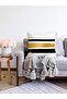 Double Sided Colorful Striped Digital Printed Modern Raschel Knitted Pillow Throw Pillow Cover on White Background - 2