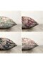 4-Piece Double-Sided Colorful Flower Pattern on the Floor Modern Raschel Knitted Pillow Throw Pillow Cover Set - 2