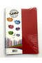 100 Sheets Checkered Notebook with A4 Plastic Cover and 5 Colored Bookmarks, Red Cover
