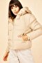 Women's Camel Hooded Inflatable Coat 10141018 - 5