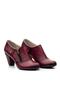Genuine Leather Claret Red Women's Heeled Leather Shoes Trc-1069 - 8