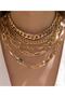 5 Row Elevator Women's Chain Necklace Set