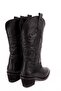 Wanda Genuine Leather Black Western Women's Boots - 4
