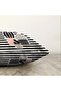 Double Sided Colorful Black Striped Cactus Patterned Modern Raschel Knitted Pillow Throw Pillow Cover on the Floor - 3