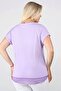 Hem Chiffon Oil Wash Tshirt-lilac - 8