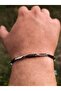 Men's Steel Black White Bracelet - 5