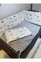 70x120 Baby Sleeping Set, Crescent and Star Pattern, 10 Pieces Compatible with Park Cribs (crib is not included) - 7