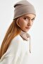 3 in One Fisherman Style Beret + String Beret + Neck Collar Lightweight, 100% Cotton Winter Set - 7