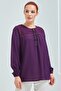Women's Purple Sile Cloth Mother Combed Cotton Blouse - 6