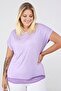 Hem Chiffon Oil Wash Tshirt-lilac