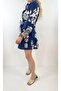 Ethnic Patterned Navy Blue Dress - 4
