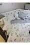 70x120 Baby Sleeping Set, Crescent and Star Pattern, 10 Pieces Compatible with Park Cribs (crib is not included) - 8
