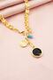 Women's Special Design Black Tree of Life Figured Natural Stone Necklace - 2