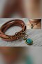 Real Floral Leather Choker Necklace