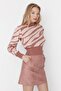 Gül Kurusu Zebra Desenli Crop Triko Kazak TWOAW21KZ0010 - 4
