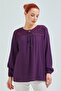 Women's Purple Sile Cloth Mother Combed Cotton Blouse - 3