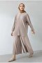 Wonderful Full Pleated Wide Leg Trousers and Tunic Sandy Set - 2