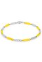 Men's Steel Yellow White Bracelet - 3