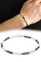 Men's Steel Black White Bracelet