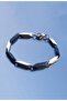 Men's Steel Black White Bracelet - 4